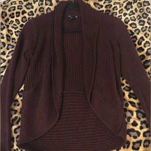 H&M Burgendy Brown Cardigan Sweater Size Small